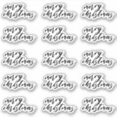 Kerstscript Kerst Mislukte Cadeau Decoratie Sticker (Voorkant)