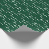 Kerstscript met aangepaste naam cadeaupapier (Hoek)