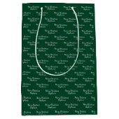 Kerstscript met aangepaste naam medium cadeauzakje (Voorkant)