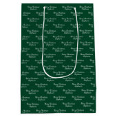 Kerstscript met aangepaste naam medium cadeauzakje (Achterkant)