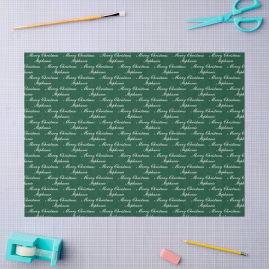 Kerstscript met aangepaste naam tissuepapier (Craft)