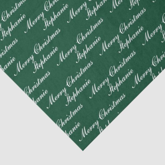 Kerstscript met aangepaste naam tissuepapier (Detail)
