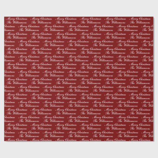 Kerstscript met eigen naam cadeaupapier (Vlak)