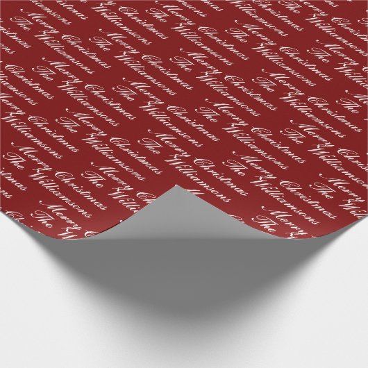 Kerstscript met eigen naam cadeaupapier (Hoek)