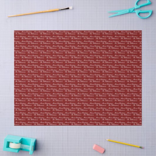 Kerstscript met eigen naam tissuepapier (Craft)