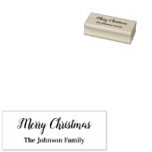 Kerstscript met naamtekst sjabloon rubberstempel (Gestempeld)