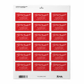Kerstscript met rode retouradres etiket (Full Sheet)