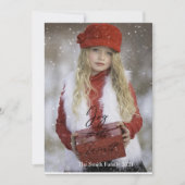 Kerstscript met vreugde feestdagenkaart (Voorkant)