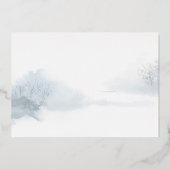 Kerstscript met Winter Vos Goud Folie Feestdagenkaart (Achterkant)