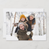 Kerstscript met Wintervos Foto Feestdagenkaart (Achterkant)