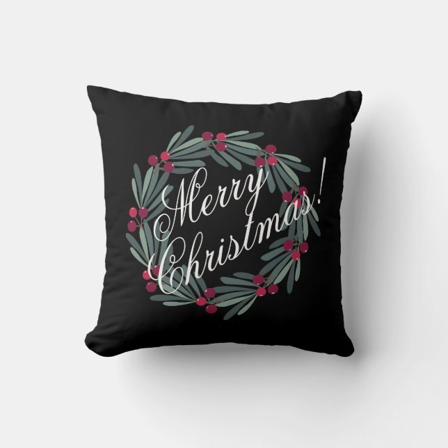 Kerstscript Mooie Festive Kussen (Voorkant)
