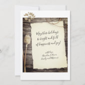 Kerstscript op rustiek oud papier feestdagenkaart (Achterkant)