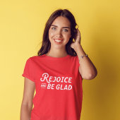 Kerstscript Rejoice and Be Glad Kerstmis T-shirt