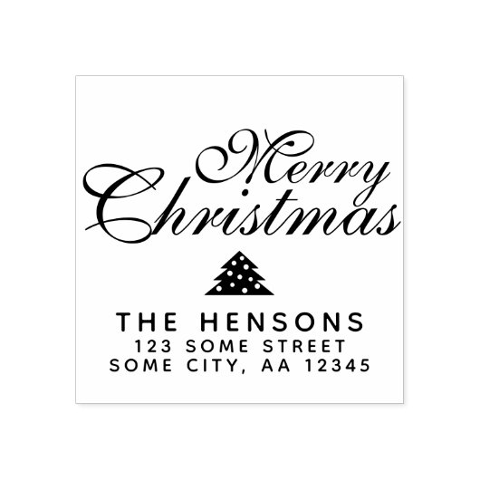 Kerstscript Retouradres Rubberstempel (Afrduk)