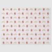 Kerstscript Rode Botanische Kerst Tissuepapier (Voorkant)