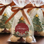 Kerstscript Ronde Sticker