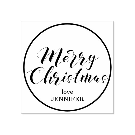 Kerstscript Rubberstempel (Afrduk)