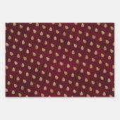 Kerstscript Rustic Pine Cones gepersonaliseerd Inpakpapier Vel (Voorkant 2)