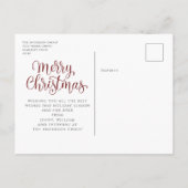 Kerstscript Sneeuw Bedrijfskaart Feestdagenkaart (Achterkant)