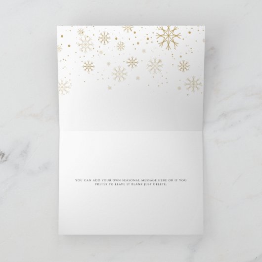 Kerstscript Sneeuw Rood Zakelijk Werknemer Feestdagen Kaart (Binnen)