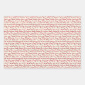 Kerstscript Tekst Kerstcadeaupapier Inpakpapier Vel (Voorkant 2)