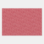 Kerstscript Tekst Kerstcadeaupapier Inpakpapier Vel (Voorkant)