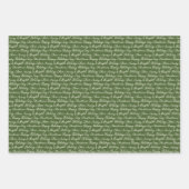 Kerstscript Tekst Kerstcadeaupapier Inpakpapier Vel (Voorkant 3)