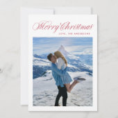 Kerstscript traditionele kerstkaart (Voorkant)