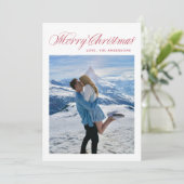 Kerstscript traditionele kerstkaart (Staand voorkant)