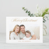 Kerstscript traditionele kerstkaart (Staand voorkant)