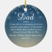 Kerstscript Vader, Papa Definitie Keramisch Ornament (Achterkant)