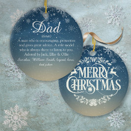 Kerstscript Vader, Papa Definitie Keramisch Ornament