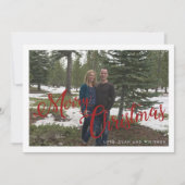 Kerstscript - Vakantie fotokaart. Feestdagenkaart (Voorkant)