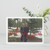 Kerstscript - Vakantie fotokaart. Feestdagenkaart (Staand voorkant)