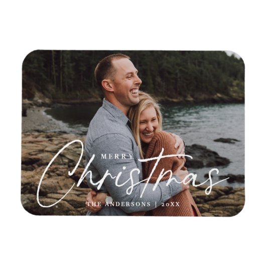 Kerstscript Vakantiefoto Magneet (Horizontaal)
