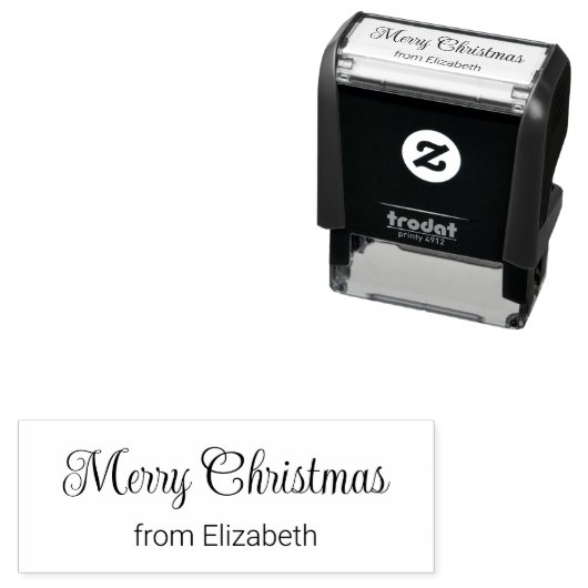Kerstscript van Uw naam Zelfinktende Stempel (In situ)