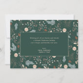 Kerstscript Volledige foto Boho Greenery Bericht Feestdagenkaart (Achterkant)