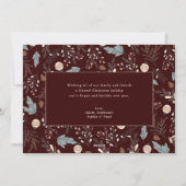 Kerstscript Volledige foto Boho Greenery Bericht Feestdagenkaart (Achterkant)