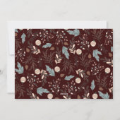 Kerstscript Volledige foto Boho Greenery Feestdagenkaart (Achterkant)