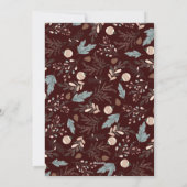 Kerstscript Volledige foto Boho Greenery Feestdagenkaart (Achterkant)