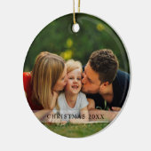 Kerstscript voor familiefoto's keramisch ornament (Links)