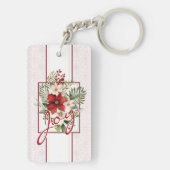 Kerstscript Winter Botanische Kerst Sleutelhanger (achterkant)