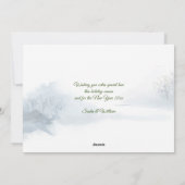 Kerstscript Winter Vos Koppel Foto Hol Feestdagenkaart (Achterkant)