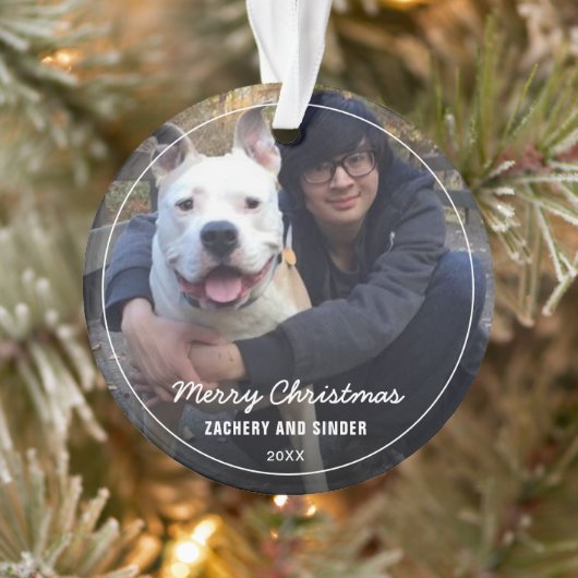 Kerstscriptie voor aandenkenfoto ornament (Boom)