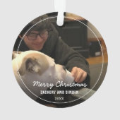 Kerstscriptie voor aandenkenfoto ornament (achterkant)