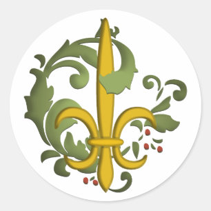 Kerstscroller Fleur de lis Stickers