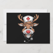 Kerstscrubtop Rendier Rubberen Handschoenen Verple Feestdagenkaart (Voorkant)