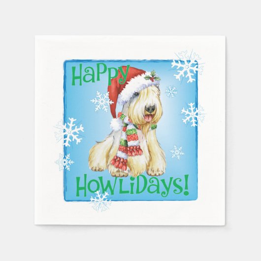 KerstSealyham Terrier Napkins Servet (Voorkant)