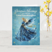 Kerstsegen Engel Achterkleindochter Kaart (Gele Bloem)