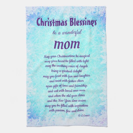 Kerstsegen MOM Keukenhanddoeken (Verticaal)